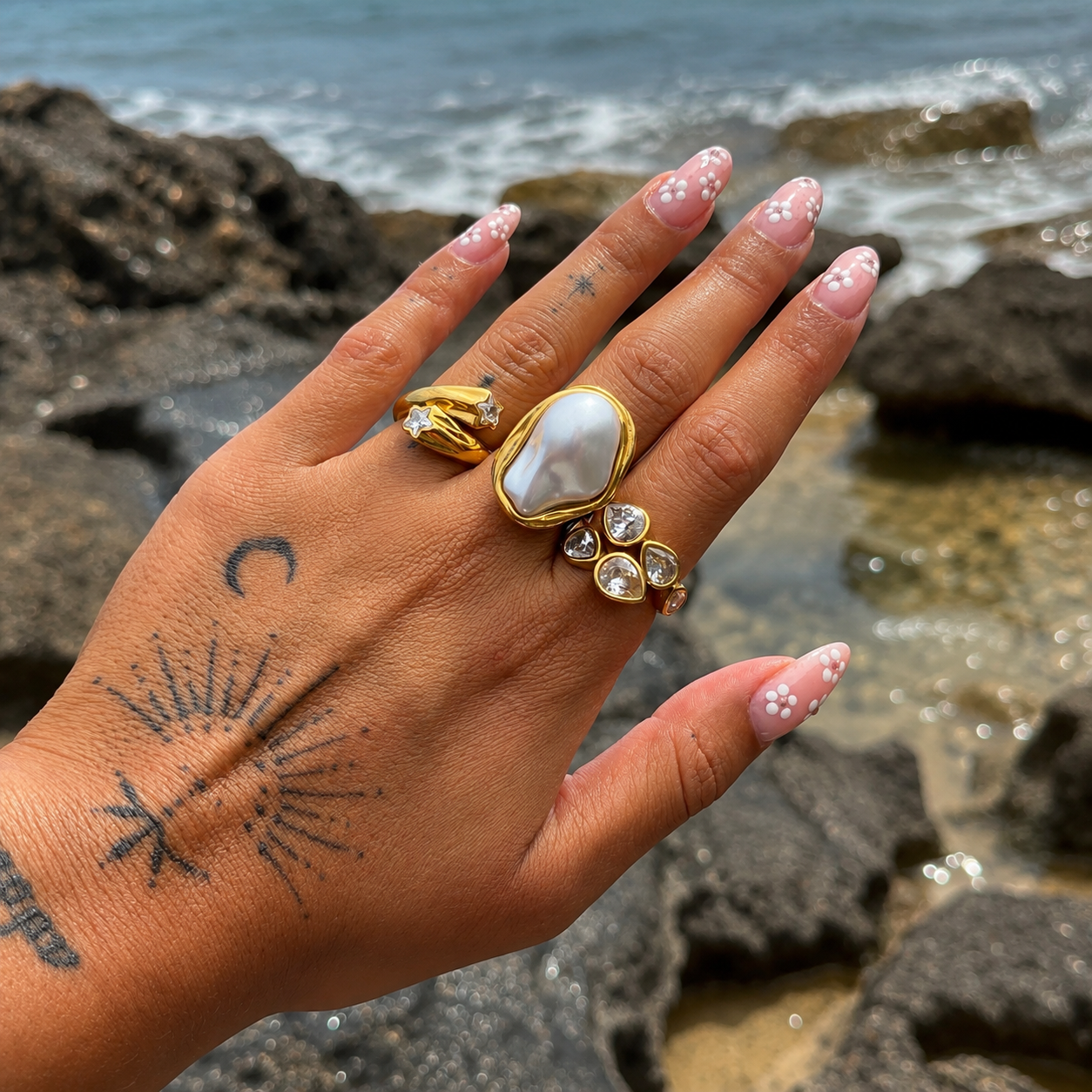 Aurapearl Ring (Adjustable)